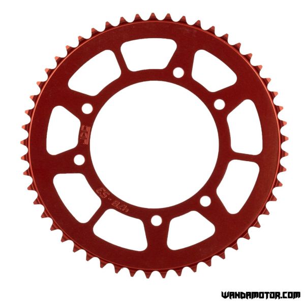 Rear sprocket Derbi Senda '00-> 53t red